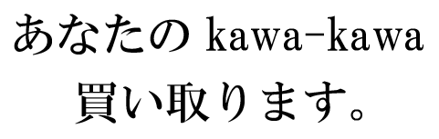 あなたの kawa-kawa 買い取ります。